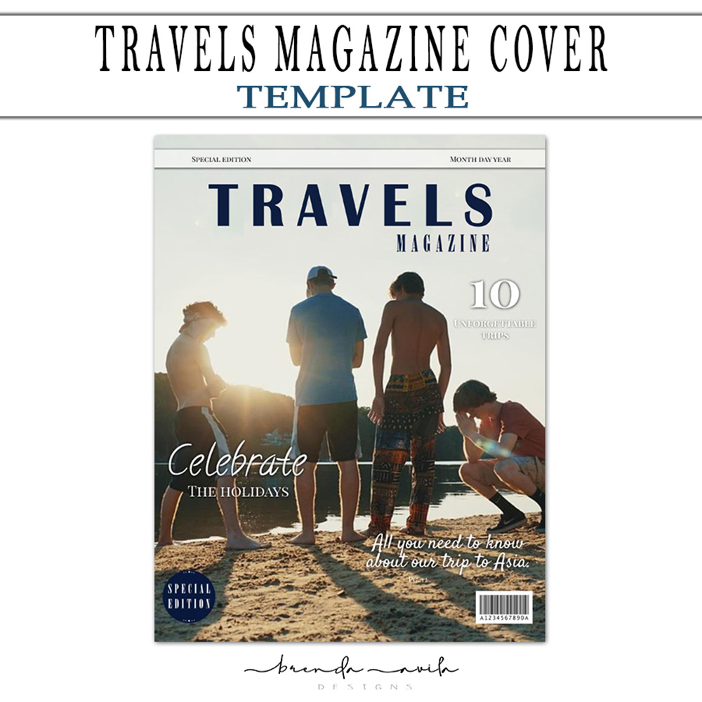 Travels Magazine Cover Template